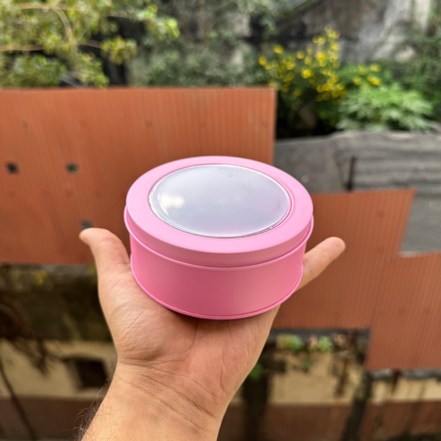 Pink Round Dream Tin With Window