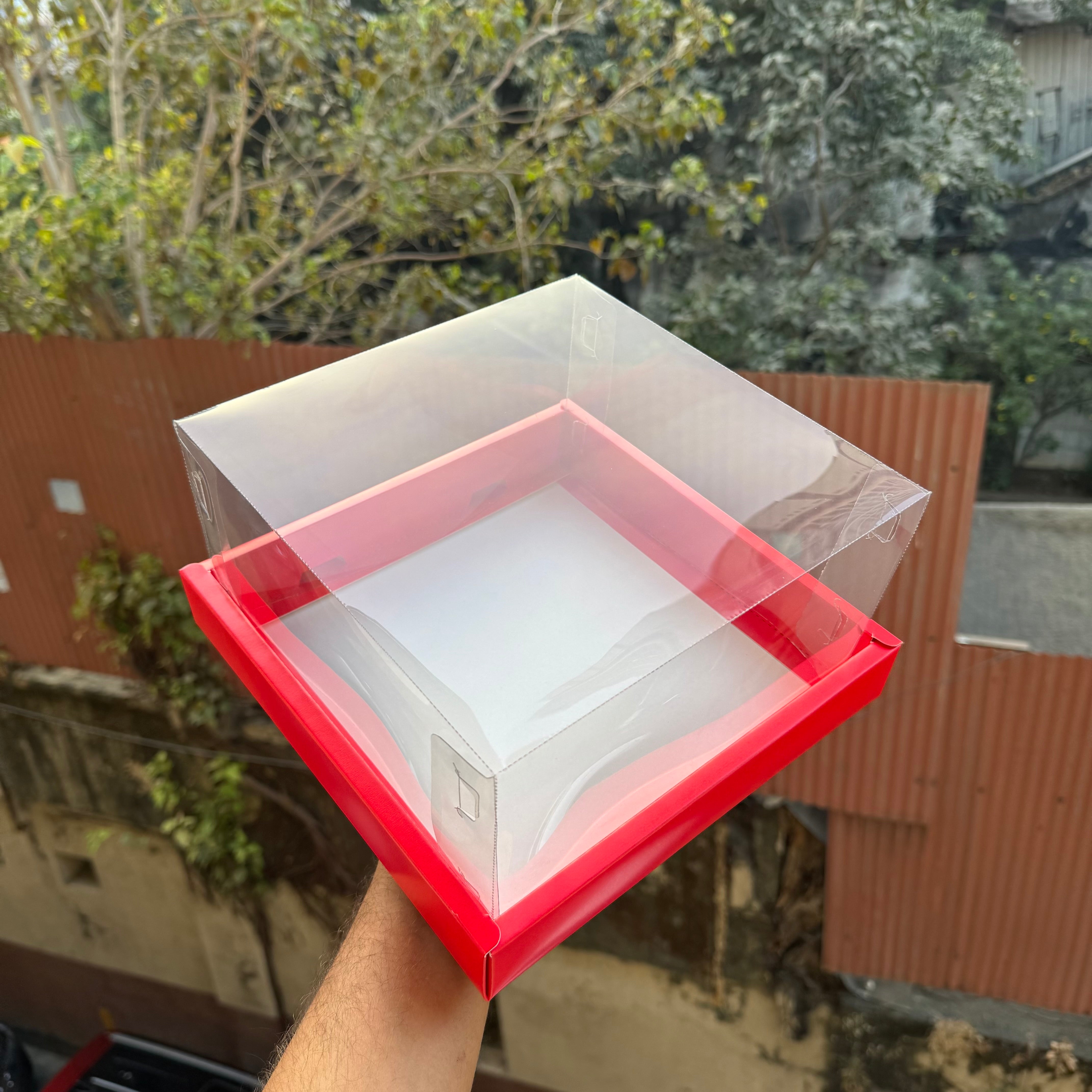 Valentine Red Full Display Hamper Box 9x9x5inch (10 pc)