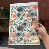 A4 Edible Floral Wafer Sheet