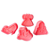 4 Pc Lady Shoes Purse Sandal Plastic Biscuit Cutter Plunger Cutter