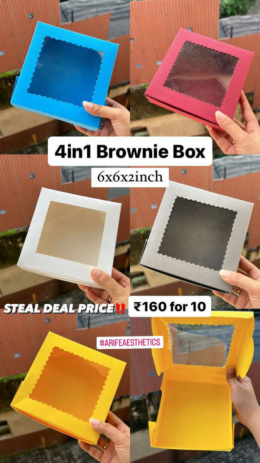 4 In 1 Brownie / Cookie Box 10 Pc