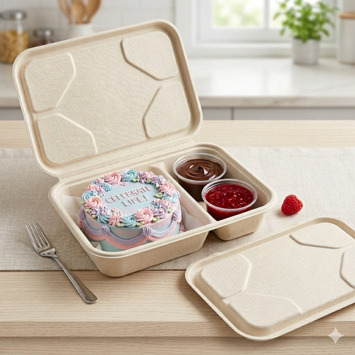 Bento Cake With Side Section (Dip Container) - 10 pc