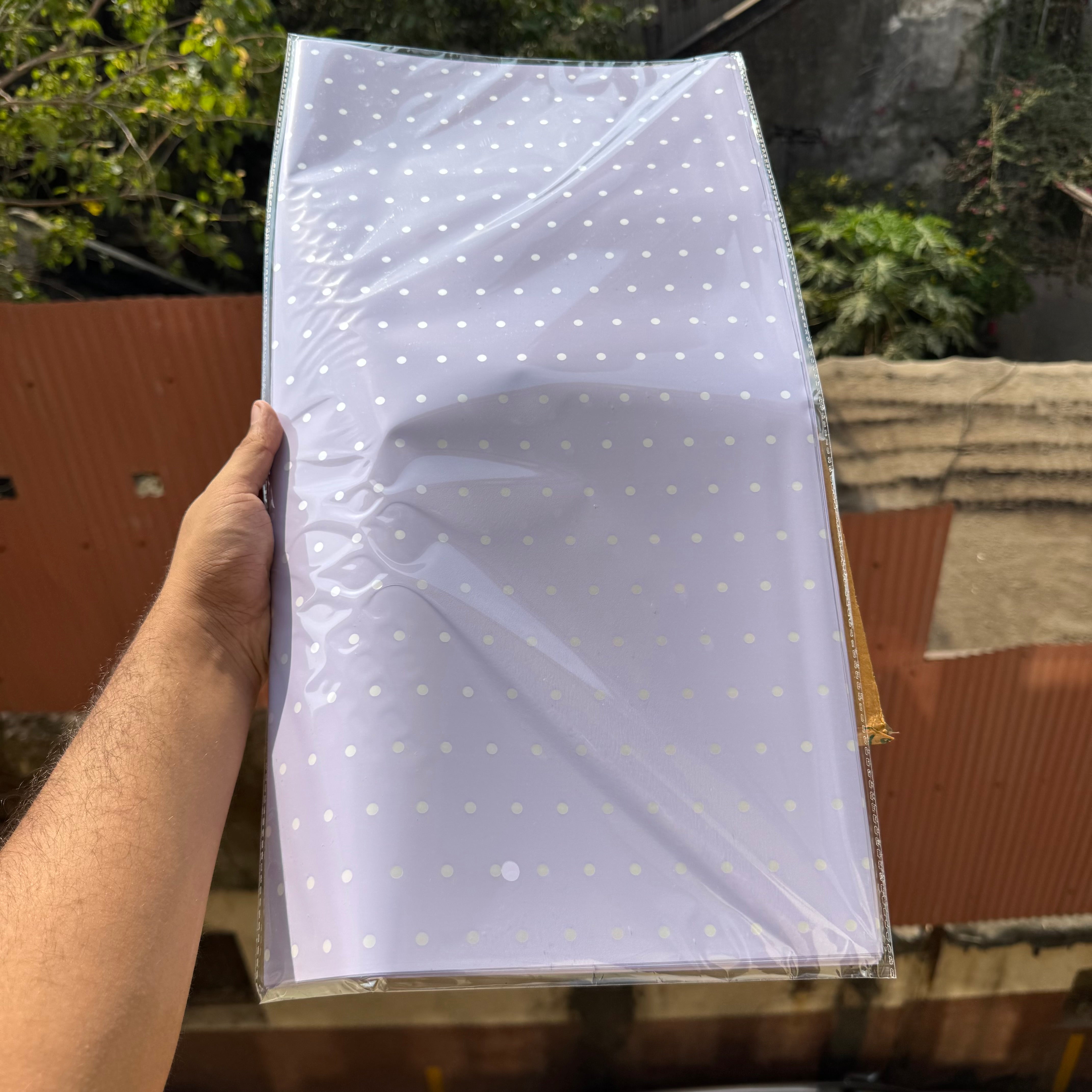 Bouquet Wrapping Sheet - Polka Dot - Lilac (20 sheets)