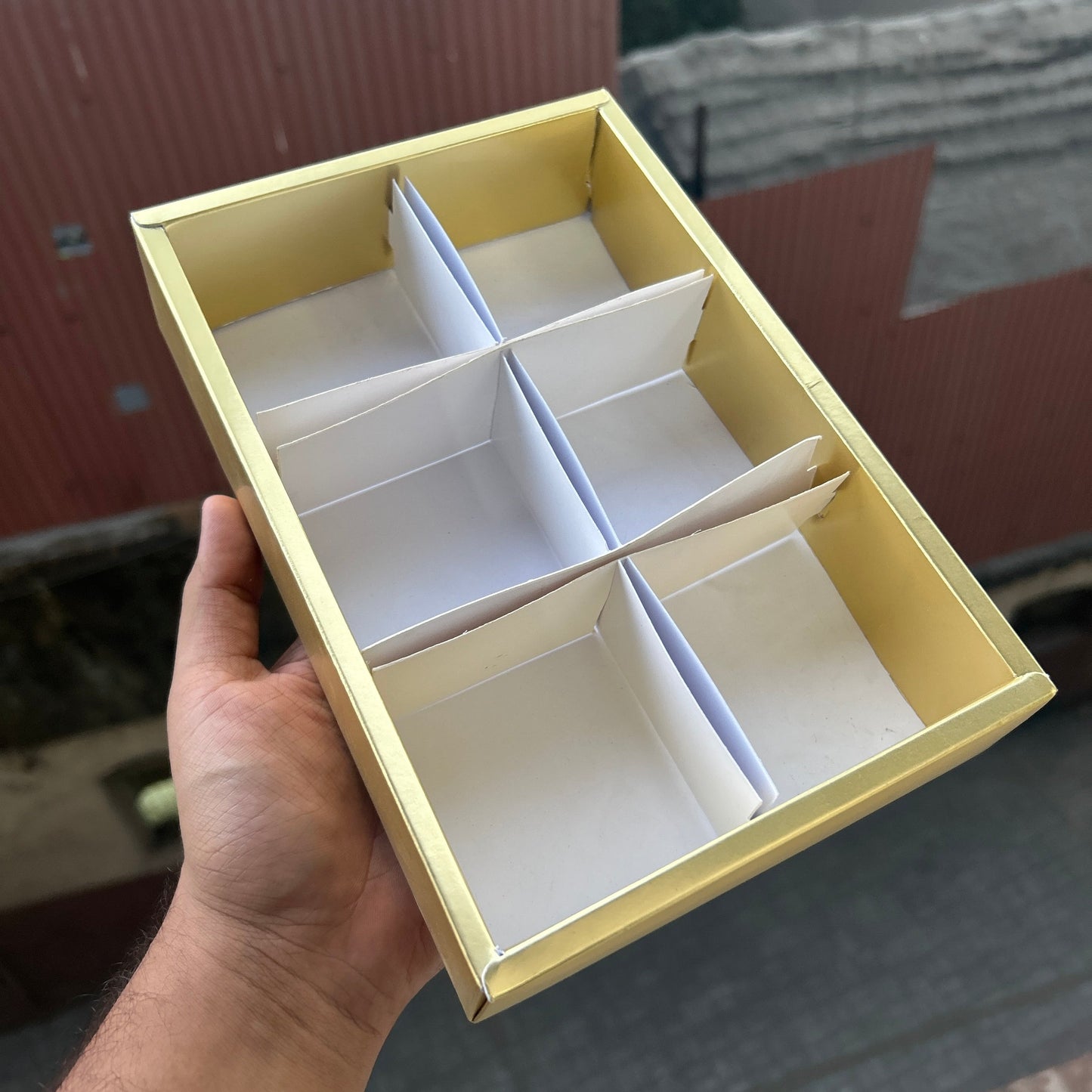 6 Brownie Partition Box Kraft