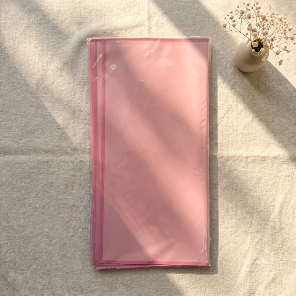 Bouquet Wrapping Sheet - Light Pink Translucent Sheets - (20 sheets)