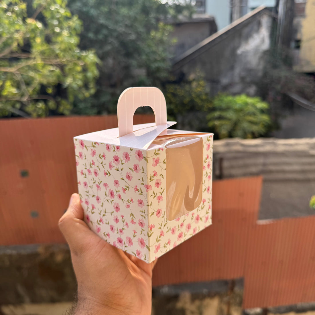 Floral Window Box for Jar & Single Cupcake (10pc)