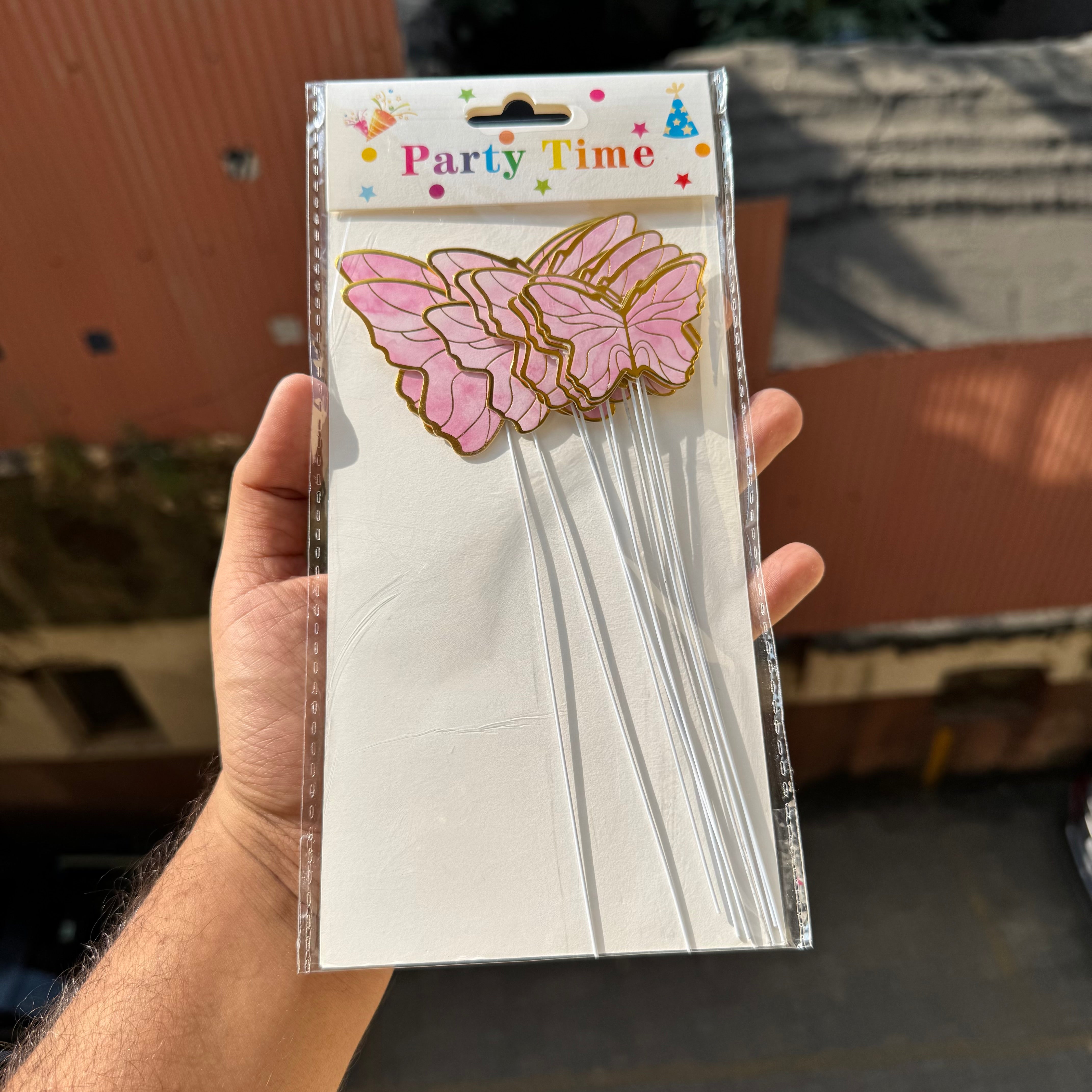 Pink Butterfly With String