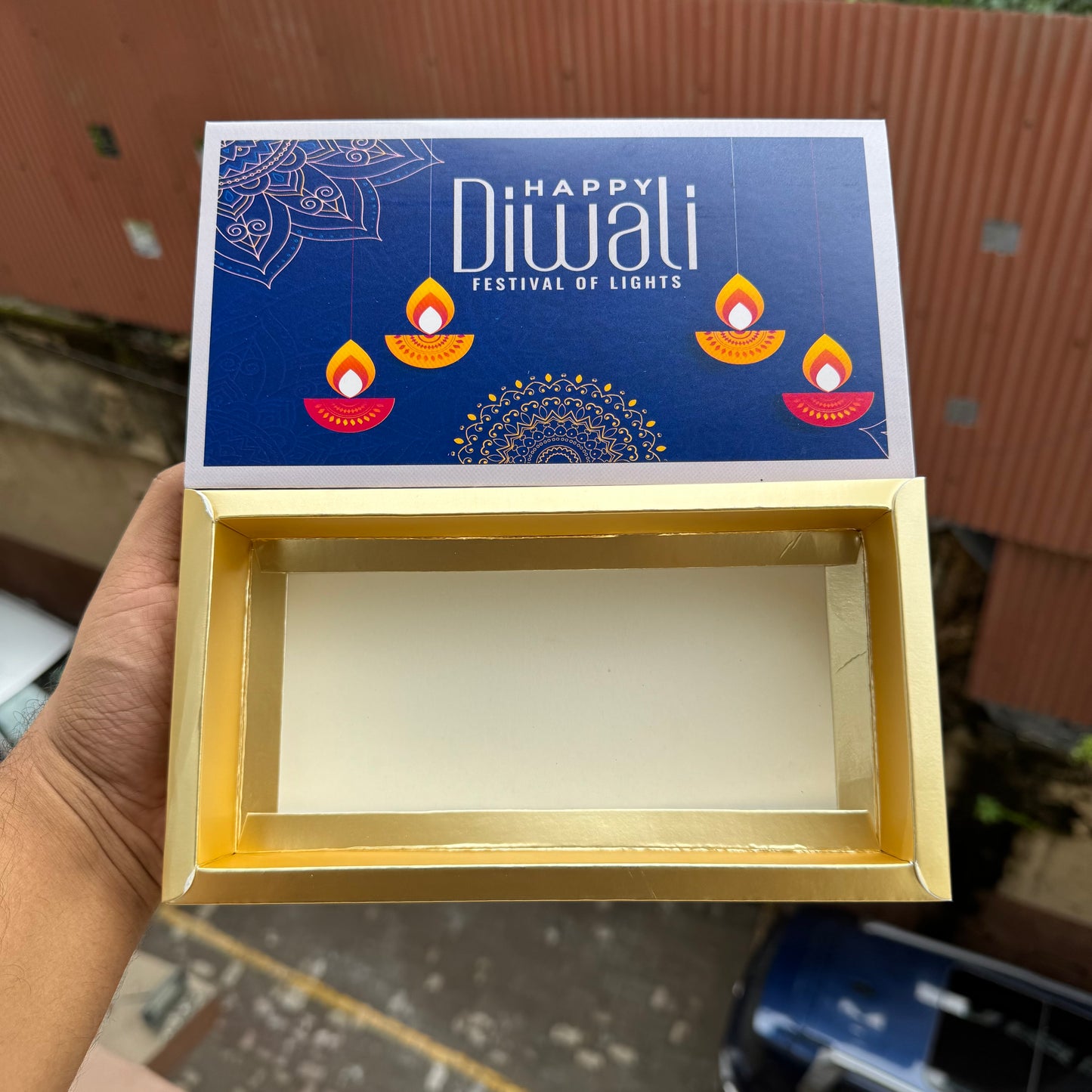 Diwali Slider Box - 8 Cavity - For Chocolates / Candles / Truffles / Mithai’s & More (10pc)