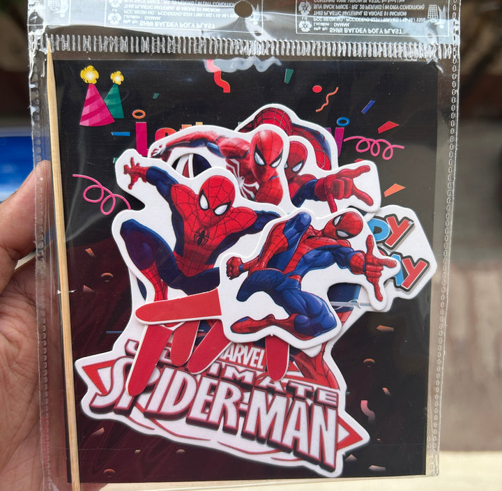 Spider-Man Paper Theme Cake Topper