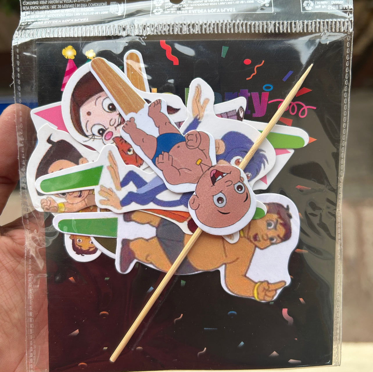 Chota Bheem Paper Theme Cake Topper