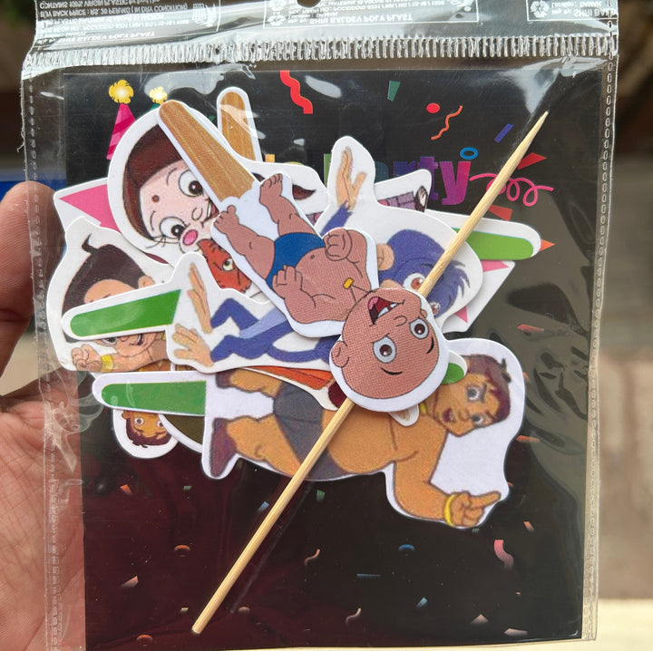 Chota Bheem Paper Theme Cake Topper