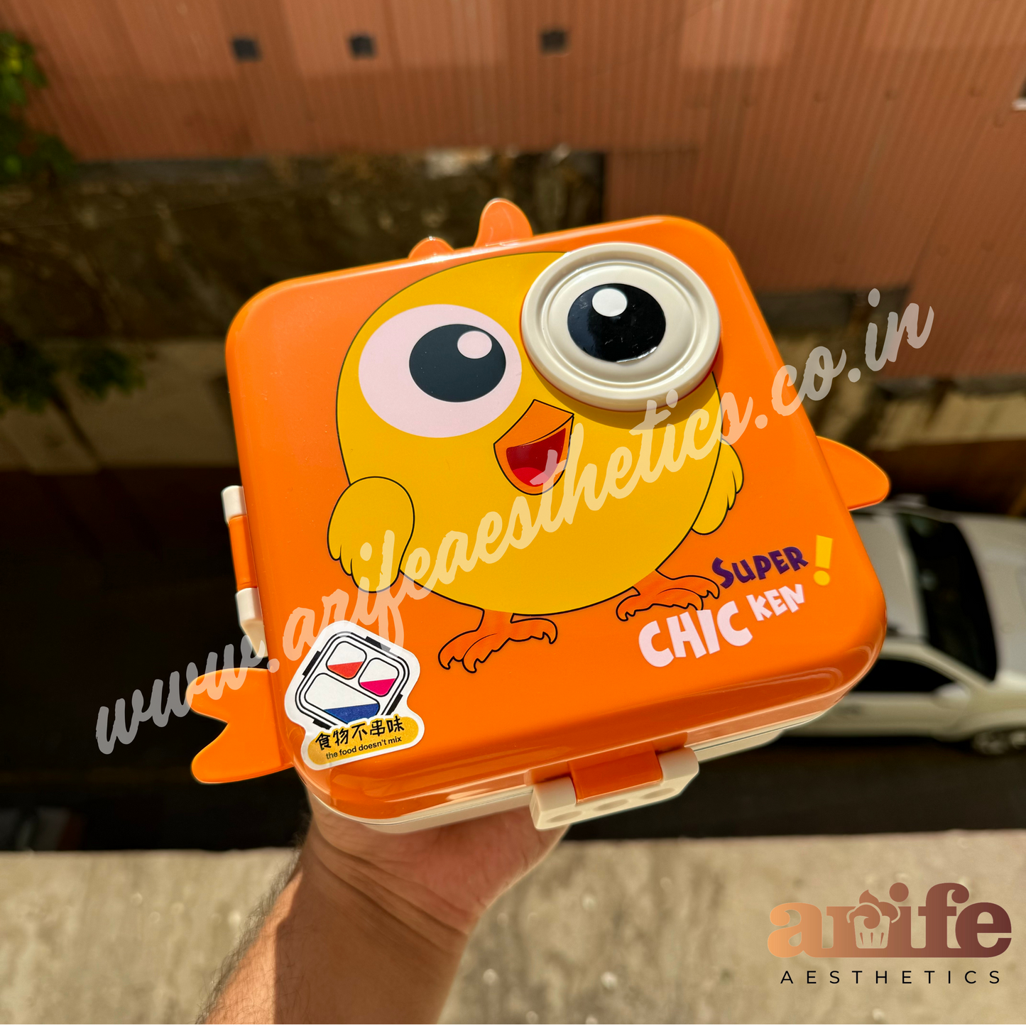 Super Chick Double Decker Stainless Steel Lunch Box