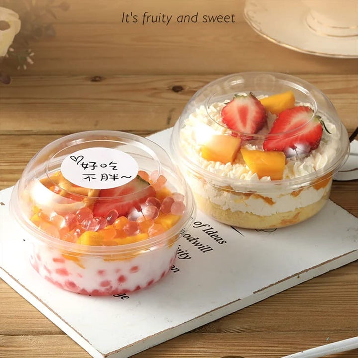Trending Cute Round PET Plastic Container (10pc)