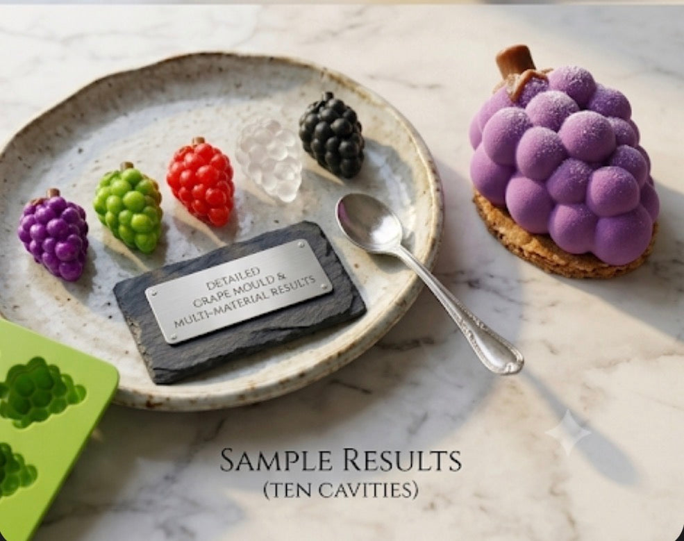 Hyper realistic Fruit Silicon Mould | Grapes | 1pc (10 Cavities)