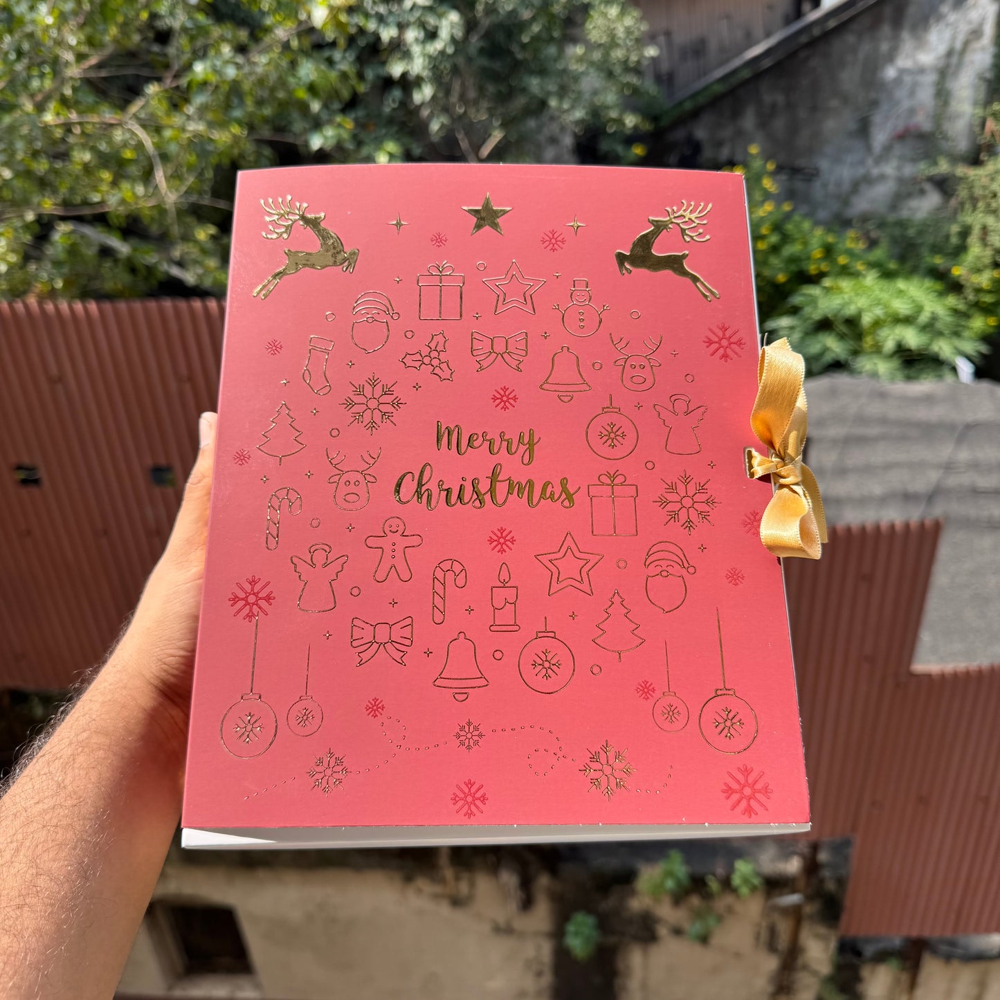 Merry Christmas Foil Hamper Box (10 pc)