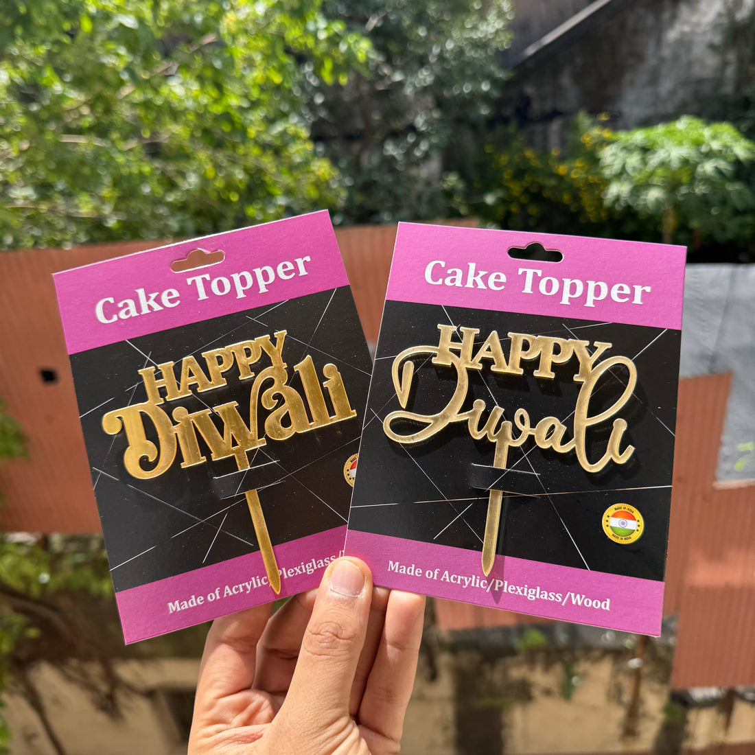 Happy Diwali 4inch Acrylic Topper (1pc)