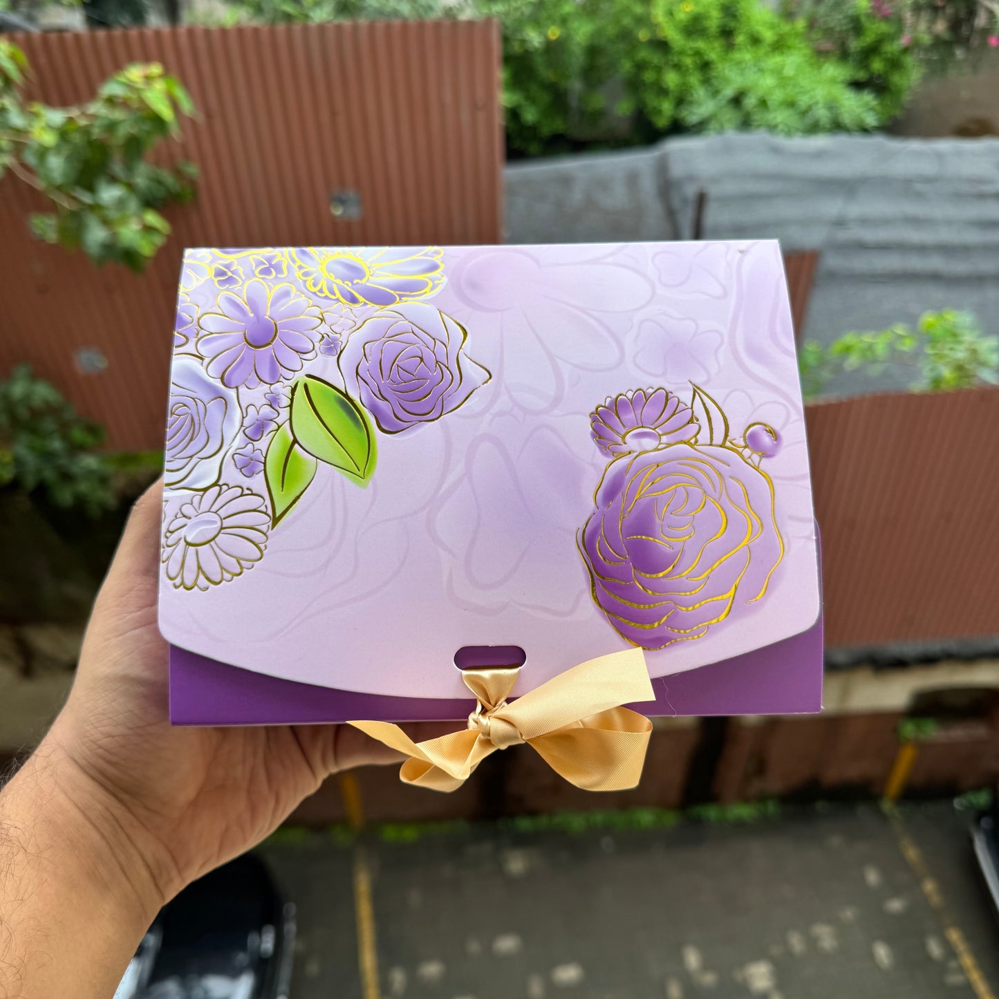 Lilac Whispers Gold Foiling Mini Hamper / Chocolate Box (10pc)