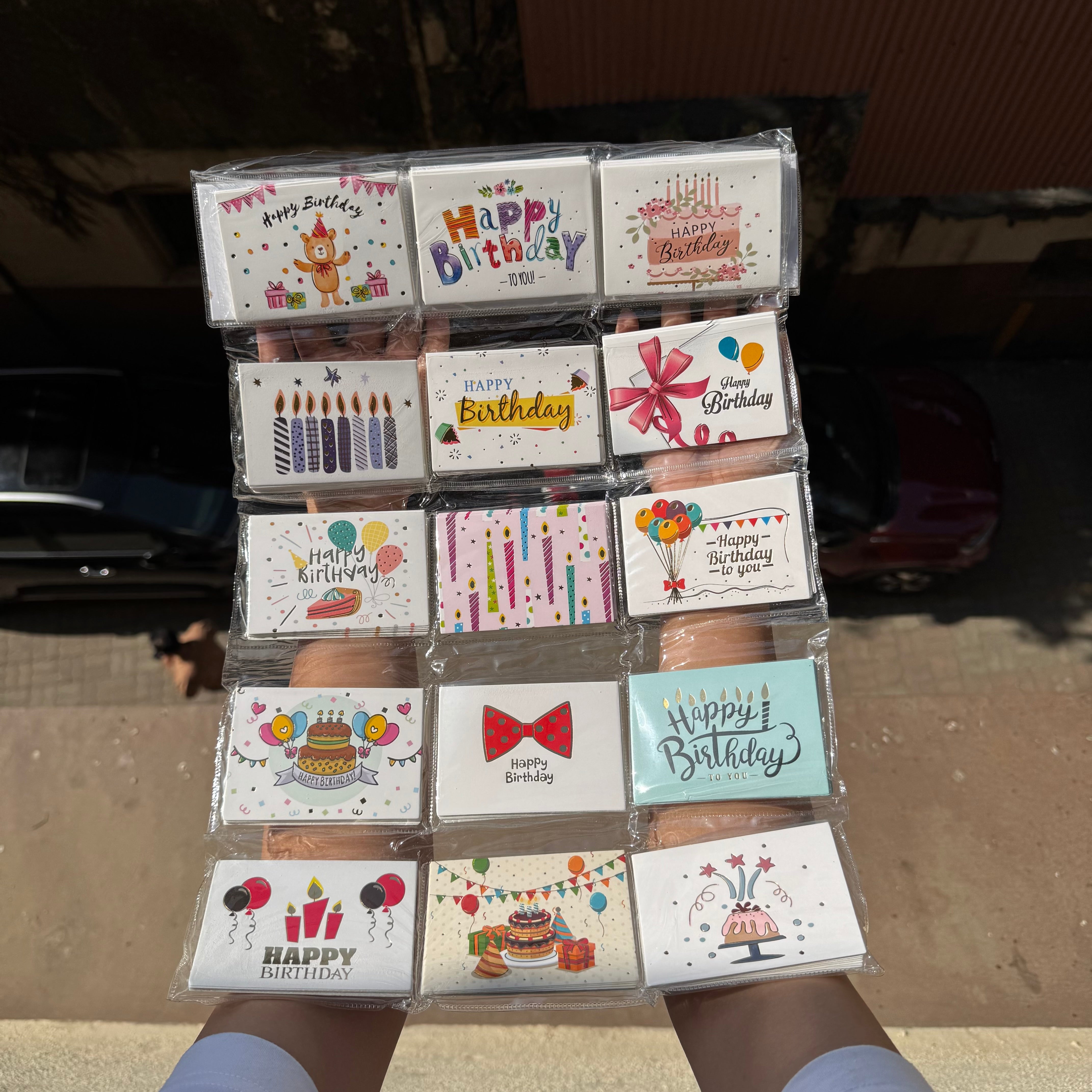 Happy Birthday Premium Quality Folding Cards with Foiling Detailing (120pc)