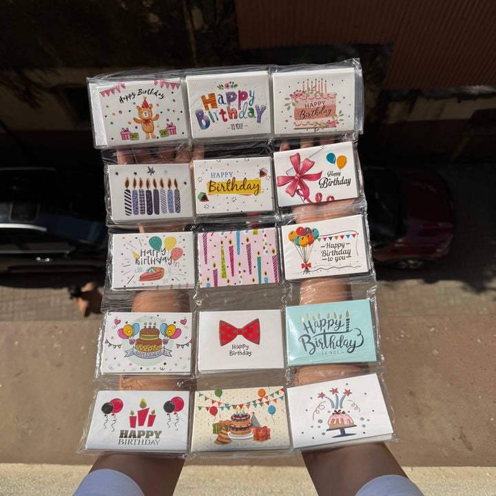 Happy Birthday Premium Quality Folding Cards with Foiling Detailing (120pc)