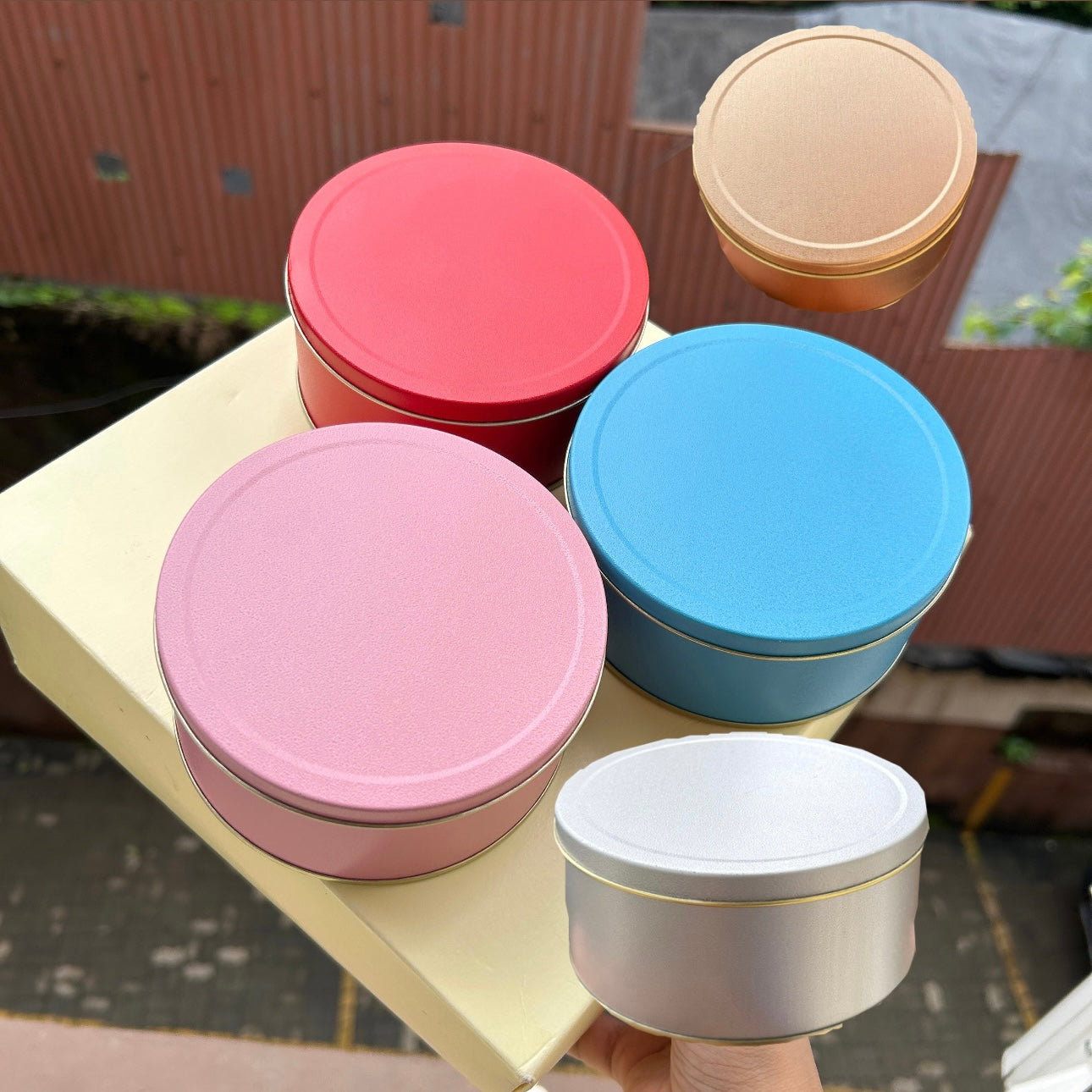 Premium Small Round Cookie Dream Tin (10pc) Copper • SDT