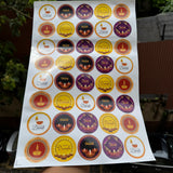 Diwali Round Cut Sticker Sheet - Non Transparent