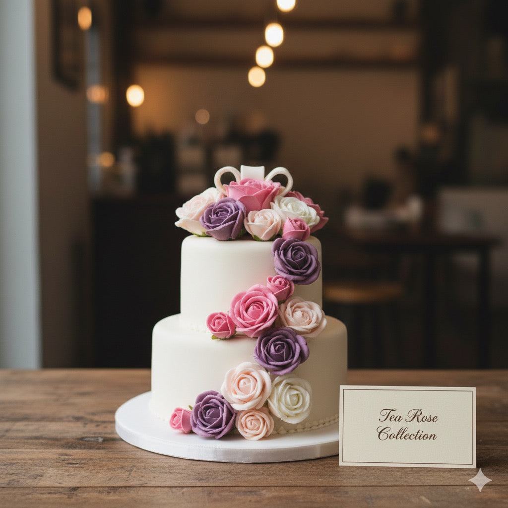 Tea Rose - Artificial Flower - 4pc