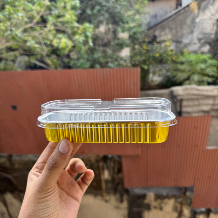 Rectangle Foil Bakeable Container Gold (10pc)