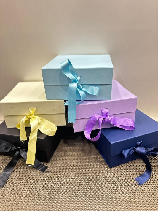 Collapsible Trunk Ribbon Box 8x8x4inch Black 1pc