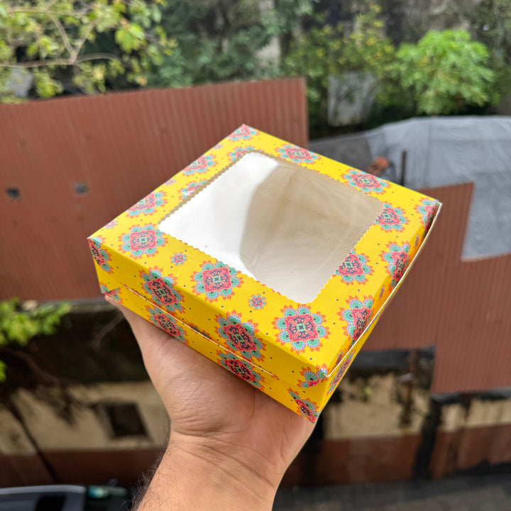 4 Brownie Box Bandhan Collection (10pc) • Yellow Mandala