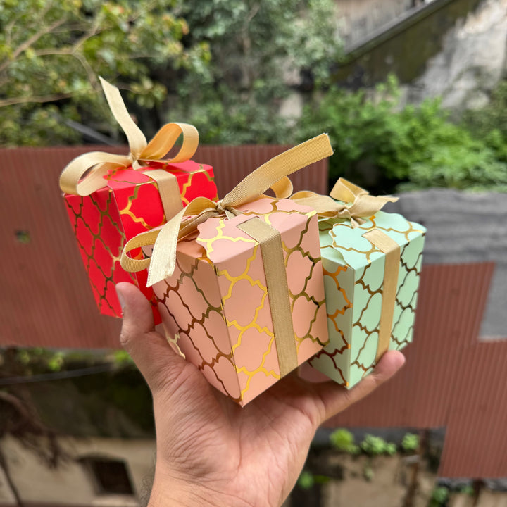 Pastel Candle Box With Ribbon (10pc)