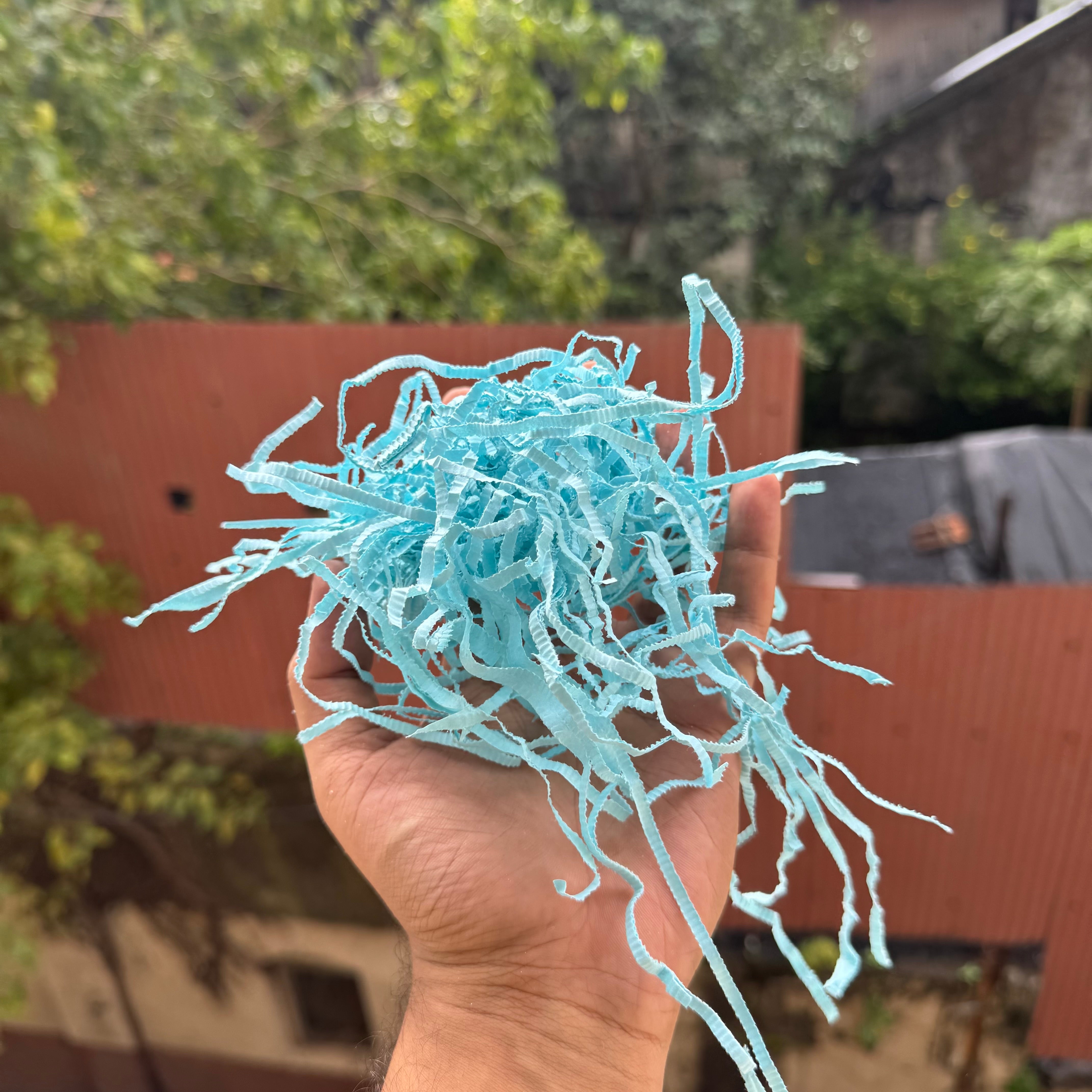1Kg Crinkle Paper Shred - Baby Blue