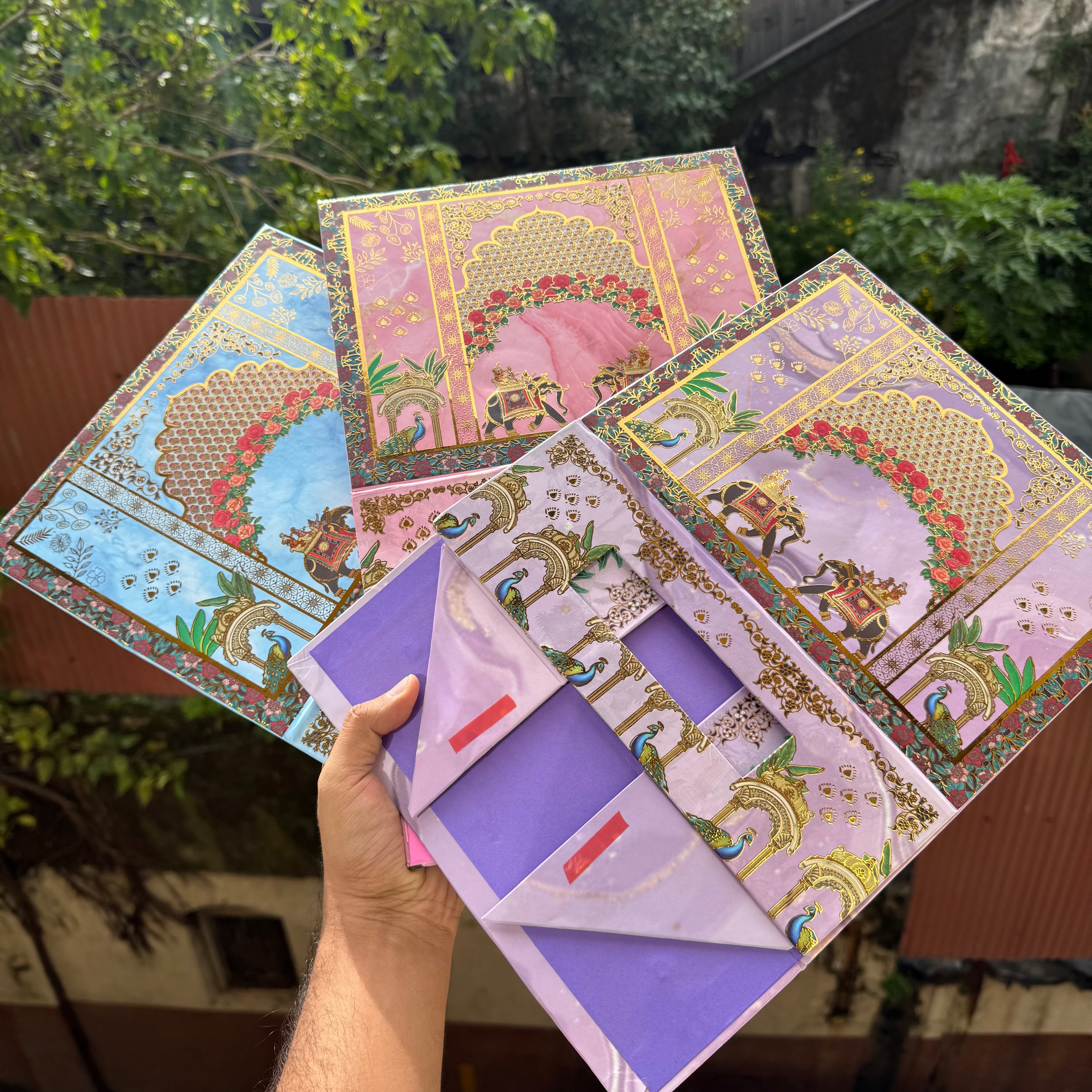 Bespoke Collapsible Hamper Boxes With Gold Foiling Detail and Handle • Pink