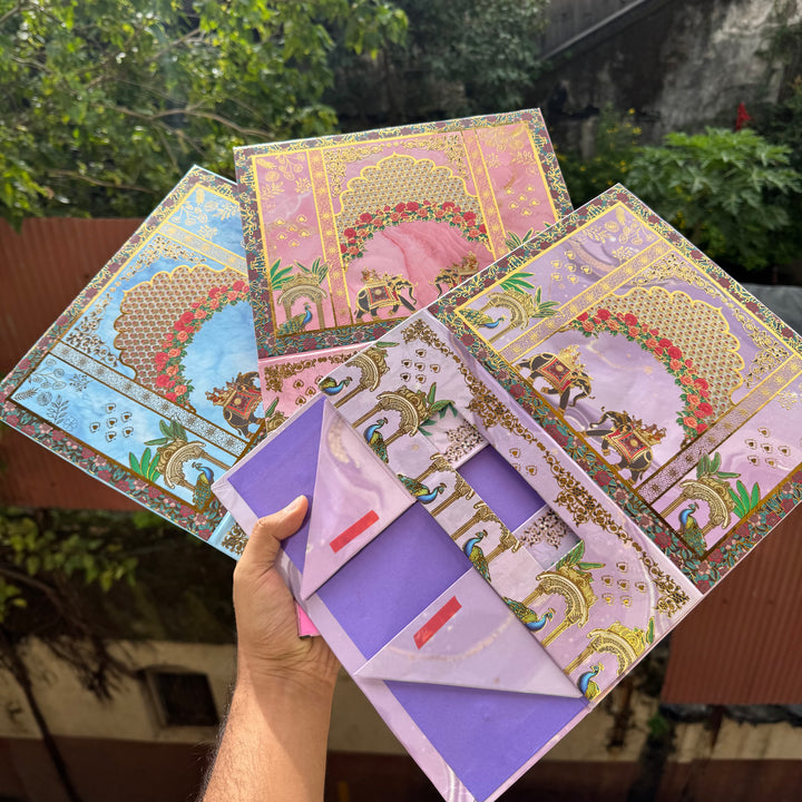 Bespoke Collapsible Hamper Boxes With Gold Foiling Detail and Handle • Pink