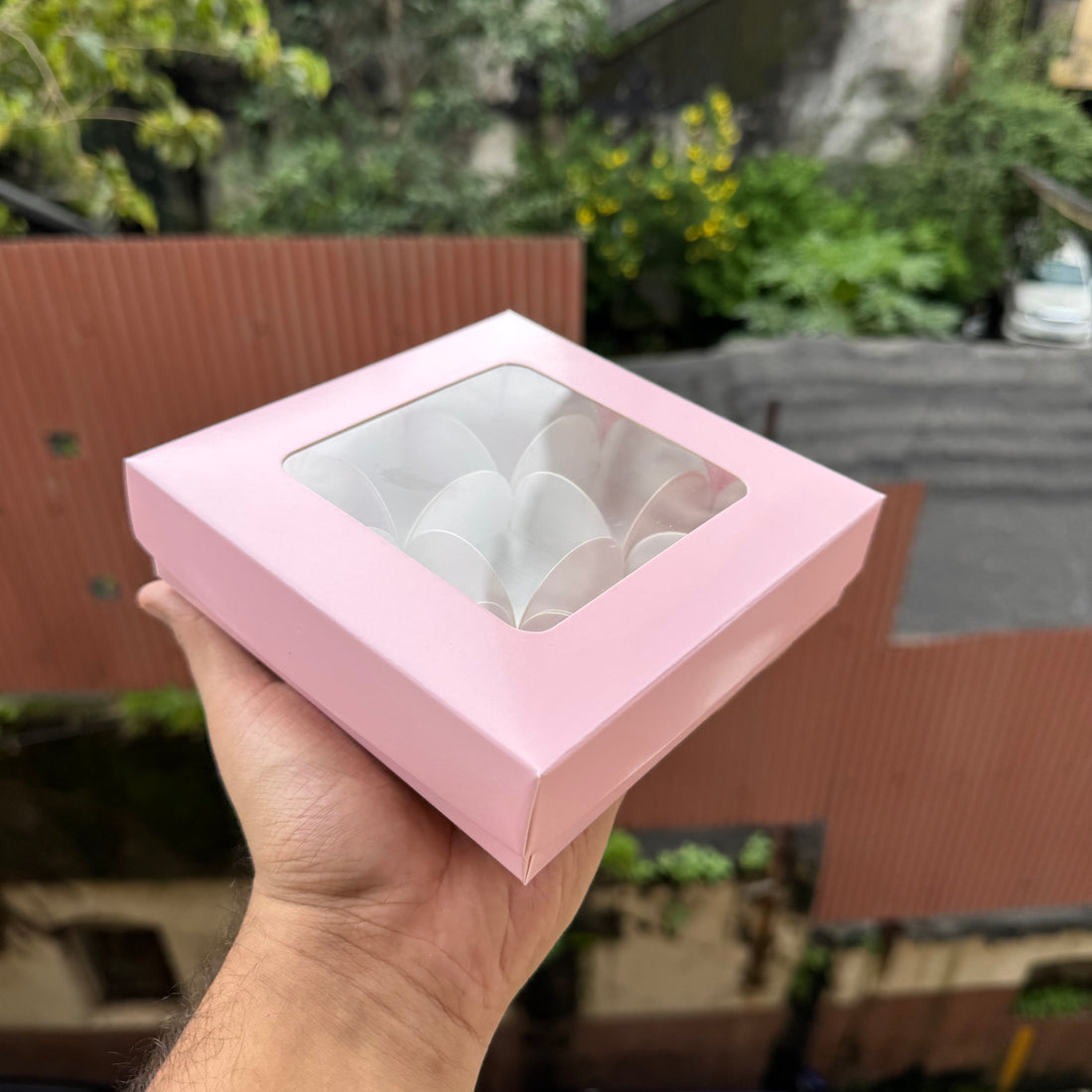 9 Cavity Top Bottom Premium Box For Chocolates / Candles / Mini Brownie / Truffles and more (10pc)