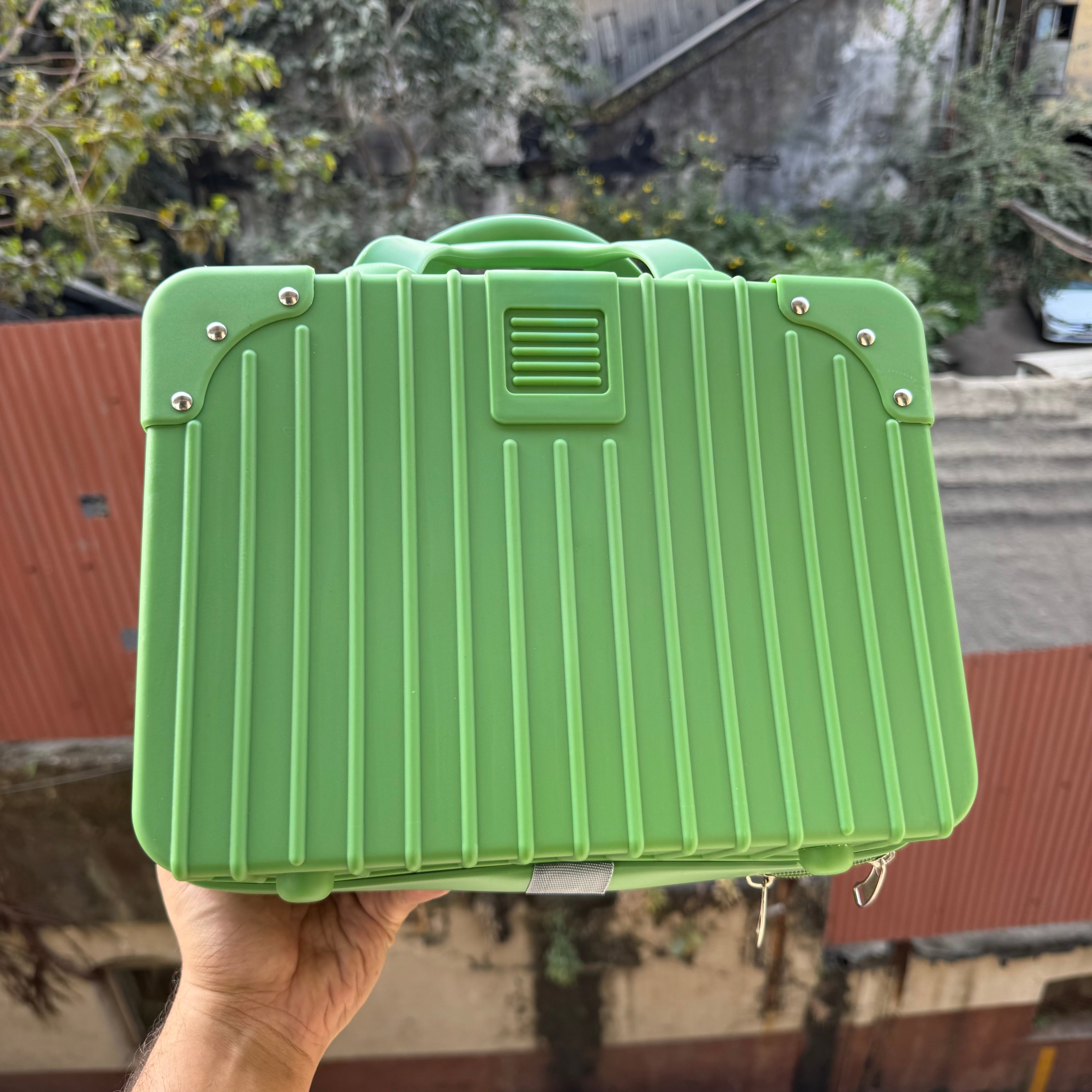 Olive Green Mini Suitcase Packaging For Hamper 1pck