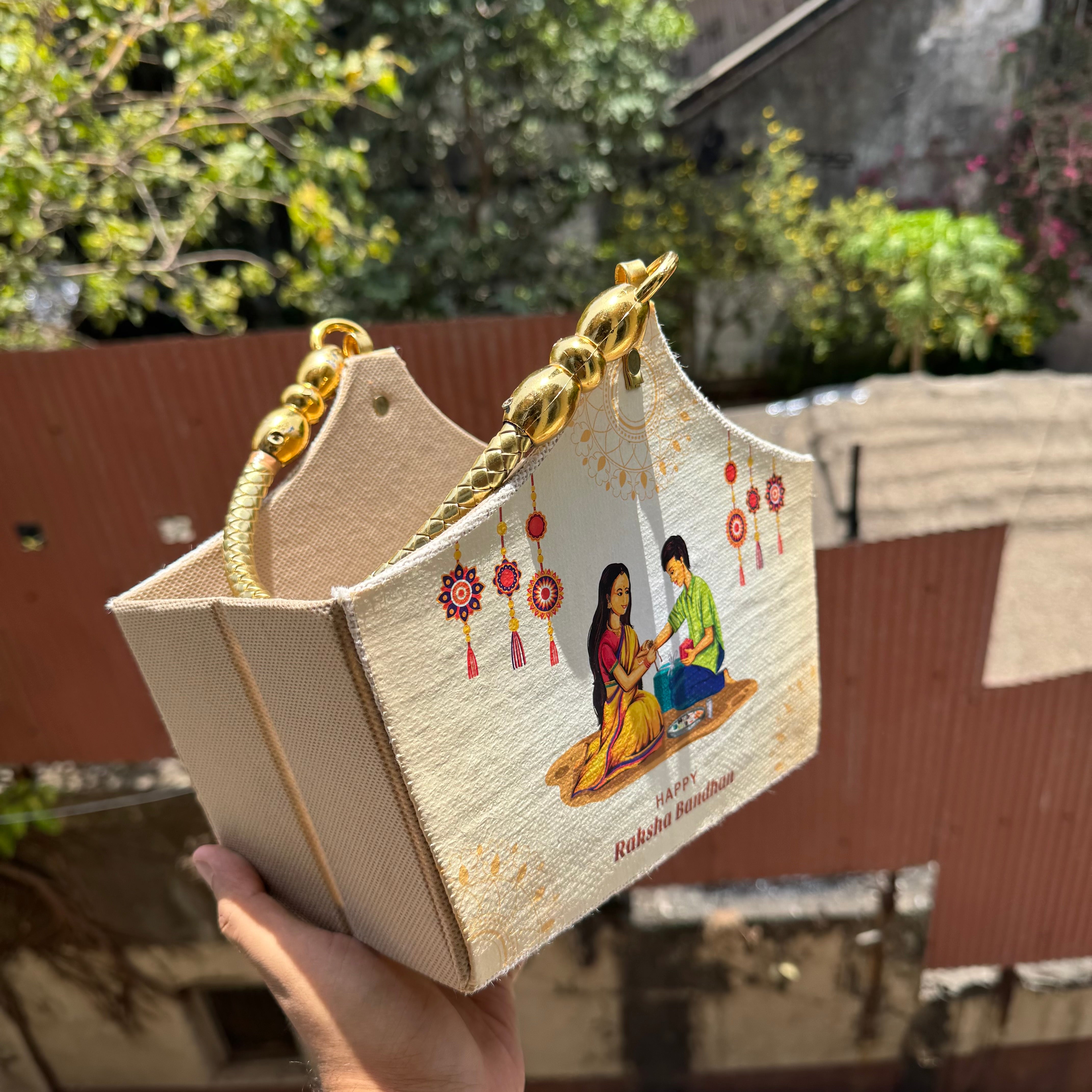 Collapsible Rakhi Basket For Hampers 1pc