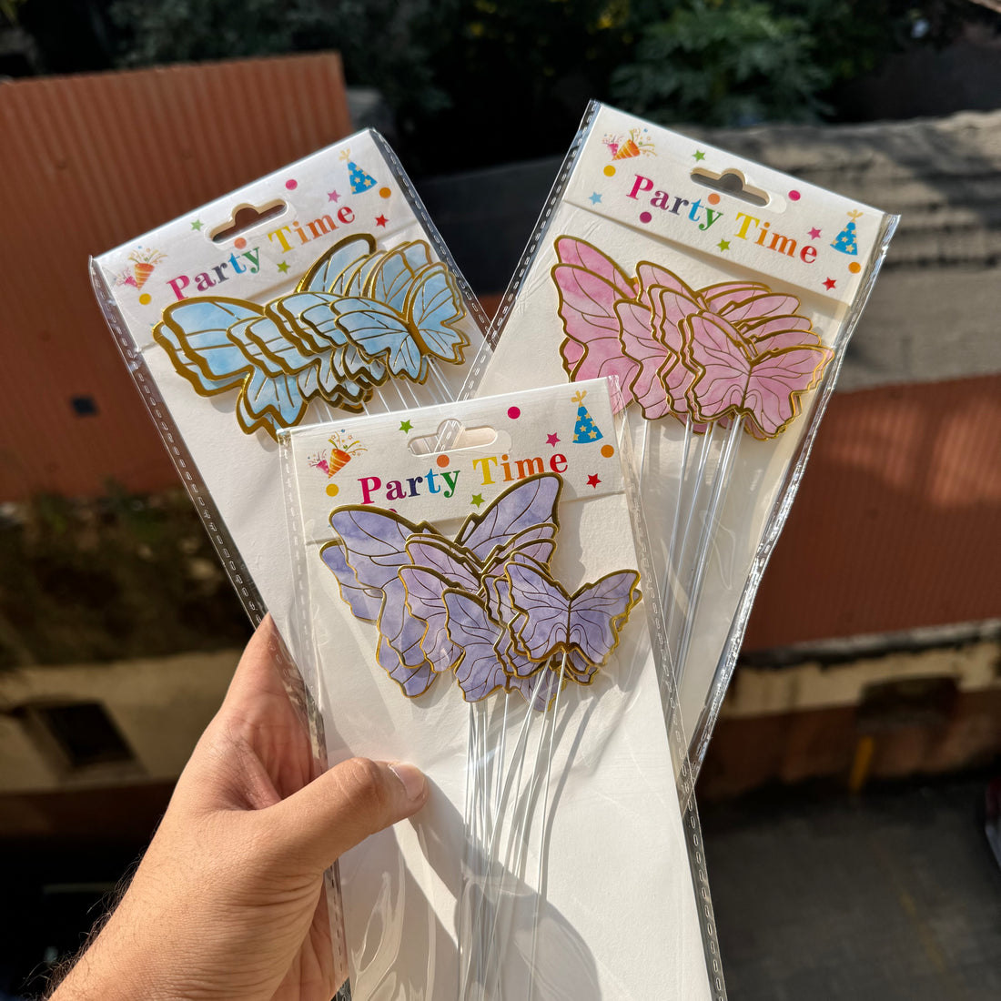 Purple Butterfly With String