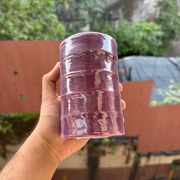 Sheer Organza Ribbon Roll (5 rolls) | Plum