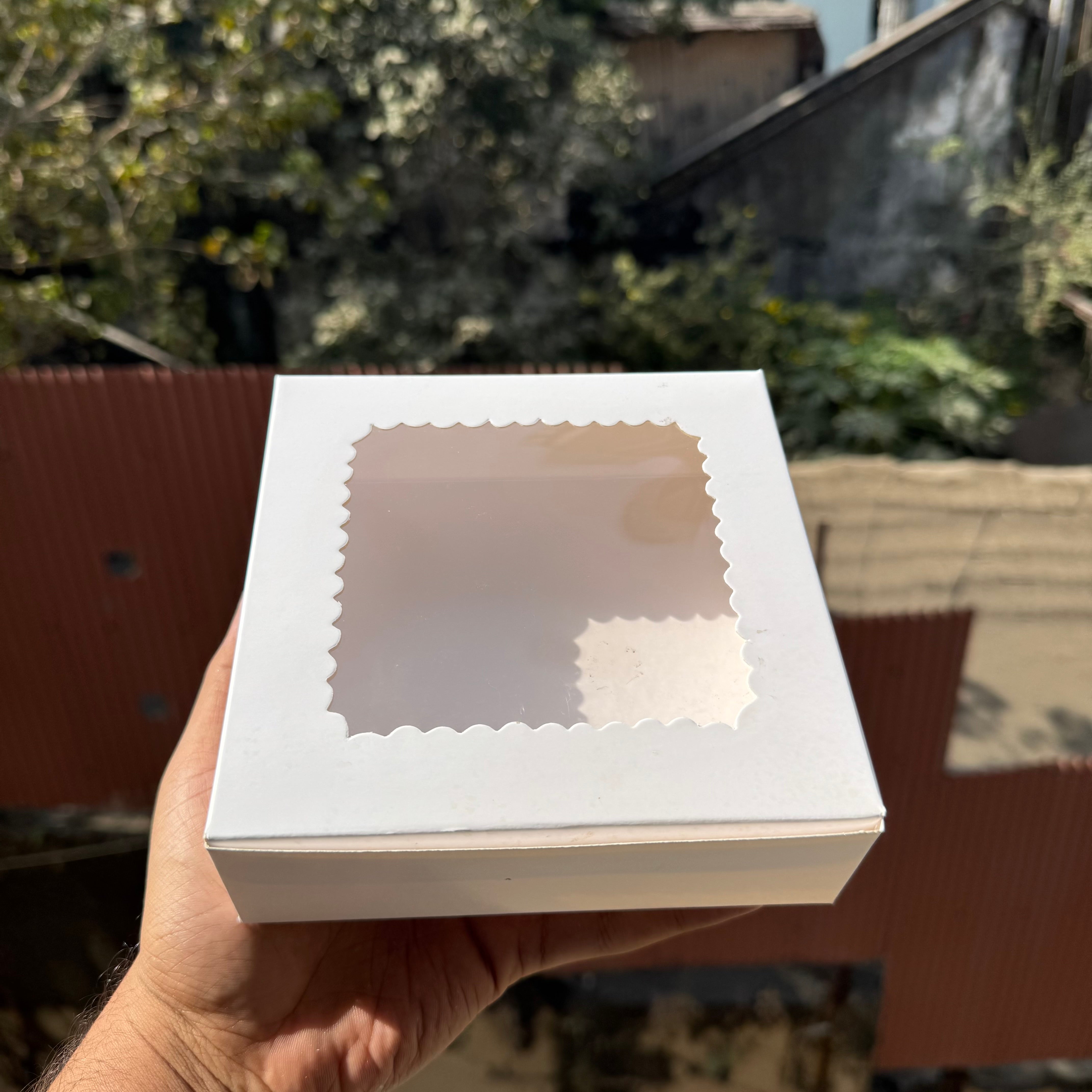 Four Brownie Box White (10pc)