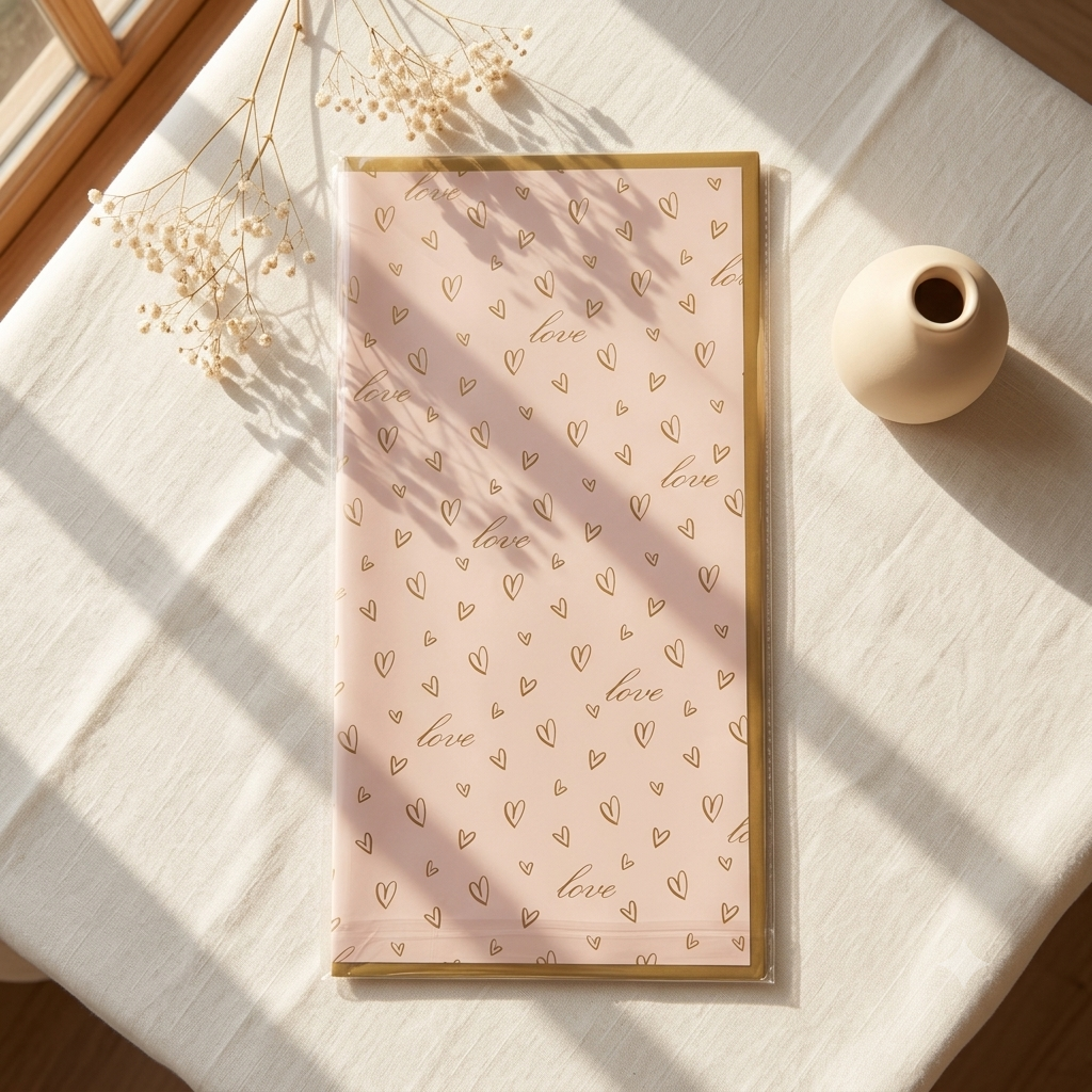 Bouquet Wrapping Sheet - Peach Love - (20 sheets)