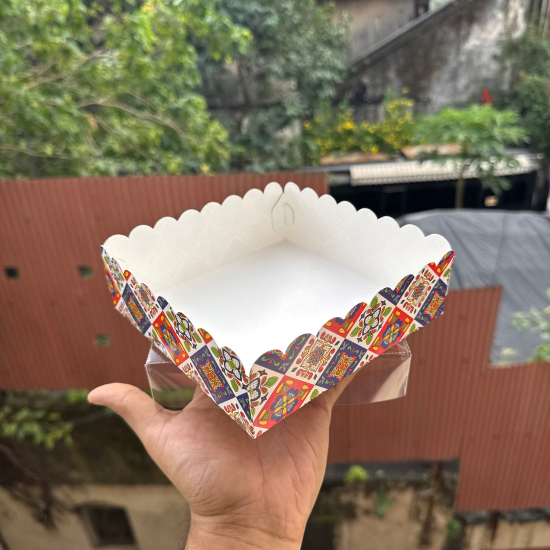 Diwali Frill Four Brownie | Donut Box (10pc) ~ Utsav Collection