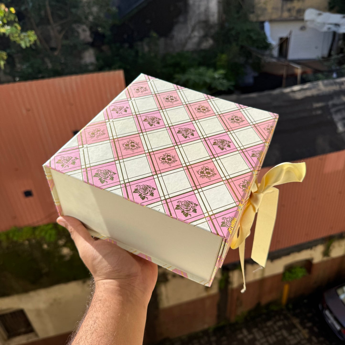 Cutesi Aesthetic Print Collapsible Hamper Box 8x8x4inch