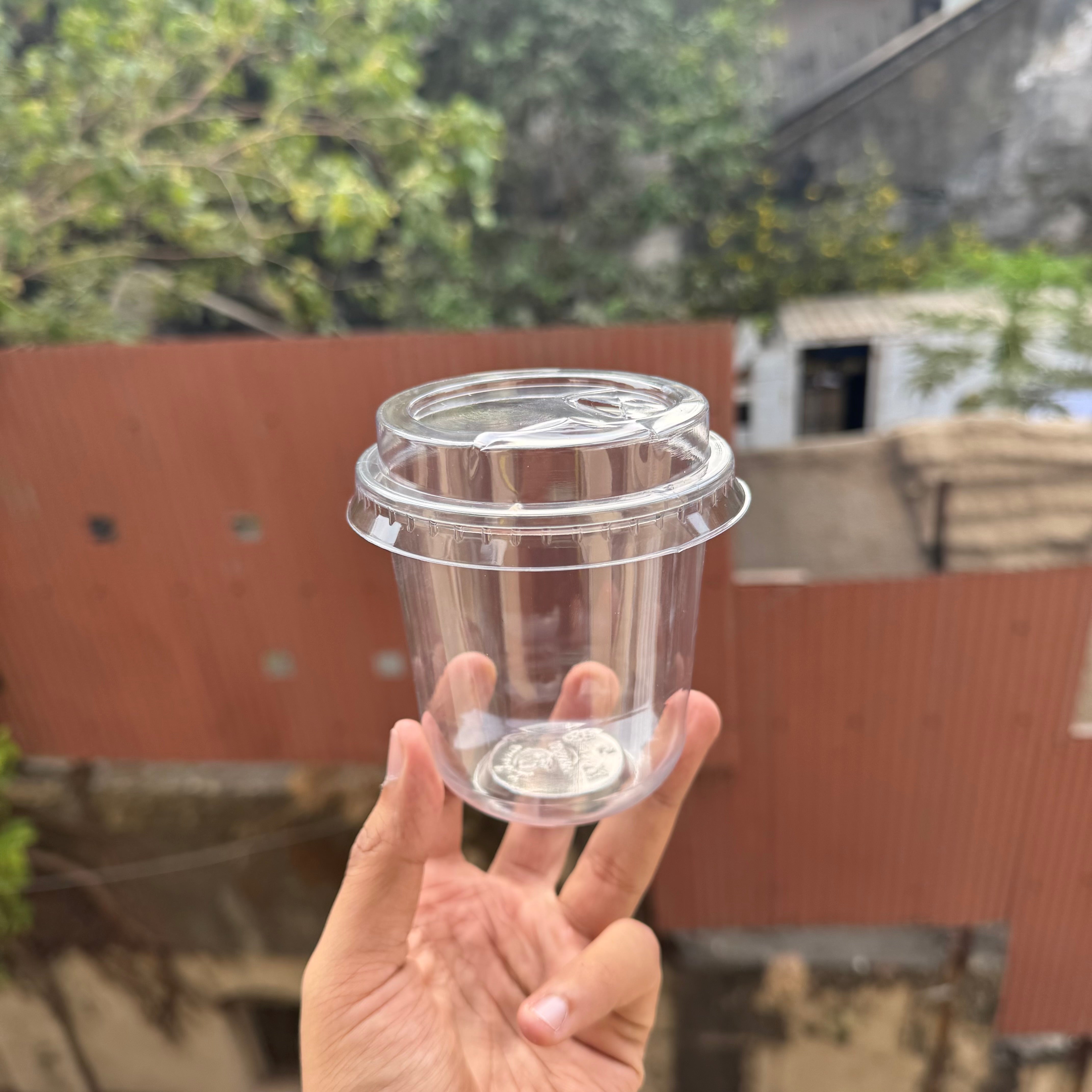 Trending U Shape Dessert Container PVC (10pc) • Coffee / Boba Tea Cups - 350ml