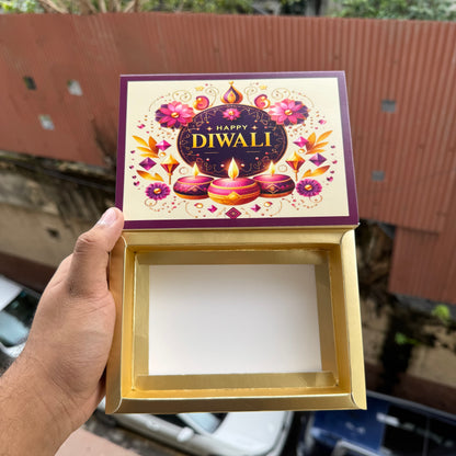 Diwali Slider Box - 6Cavity Size - Use For Brownie / Chocolate / Candle & More (10pc)