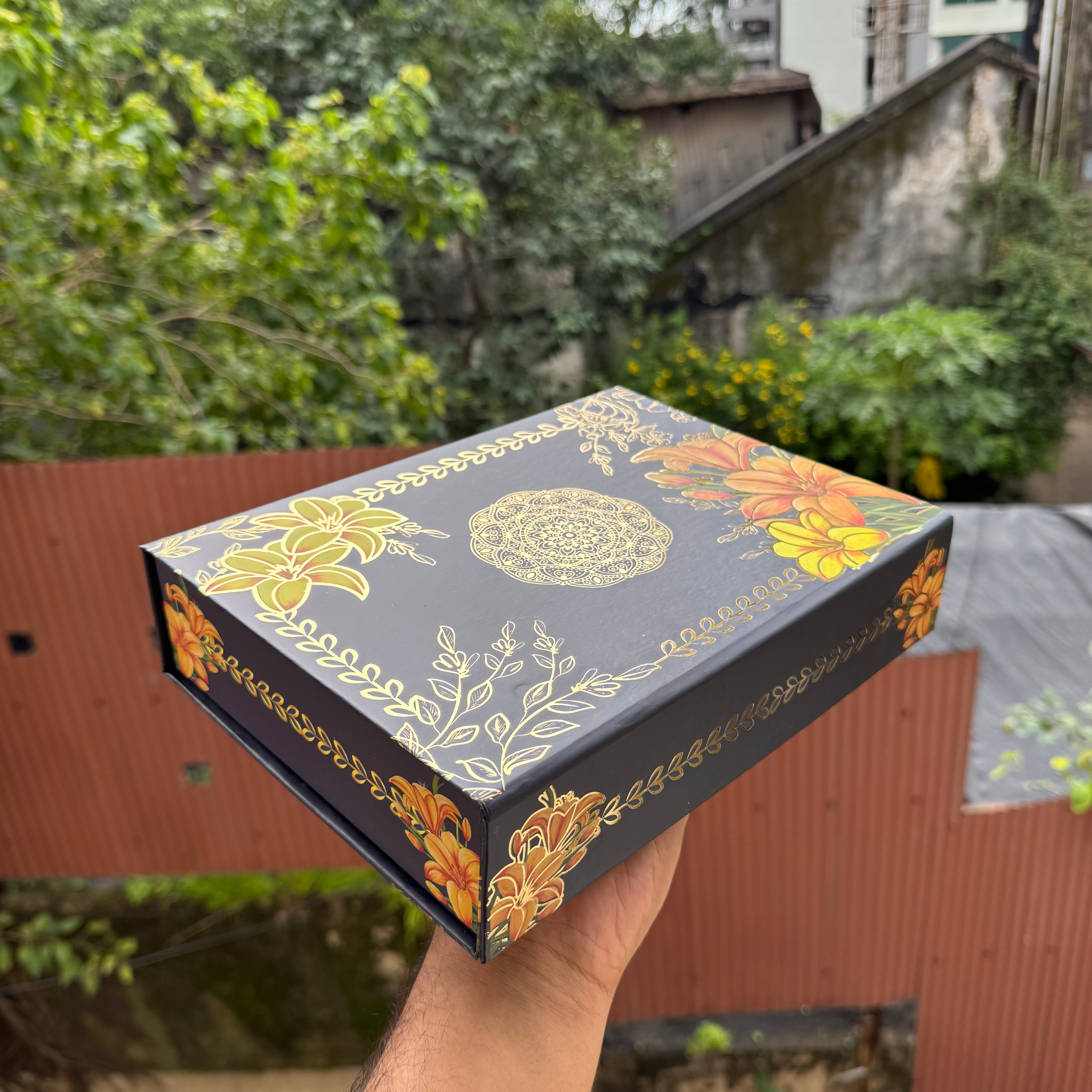 Premium Rigid Mithai / Hamper Box | Collapsible (1pc) ~ Royal Blue
