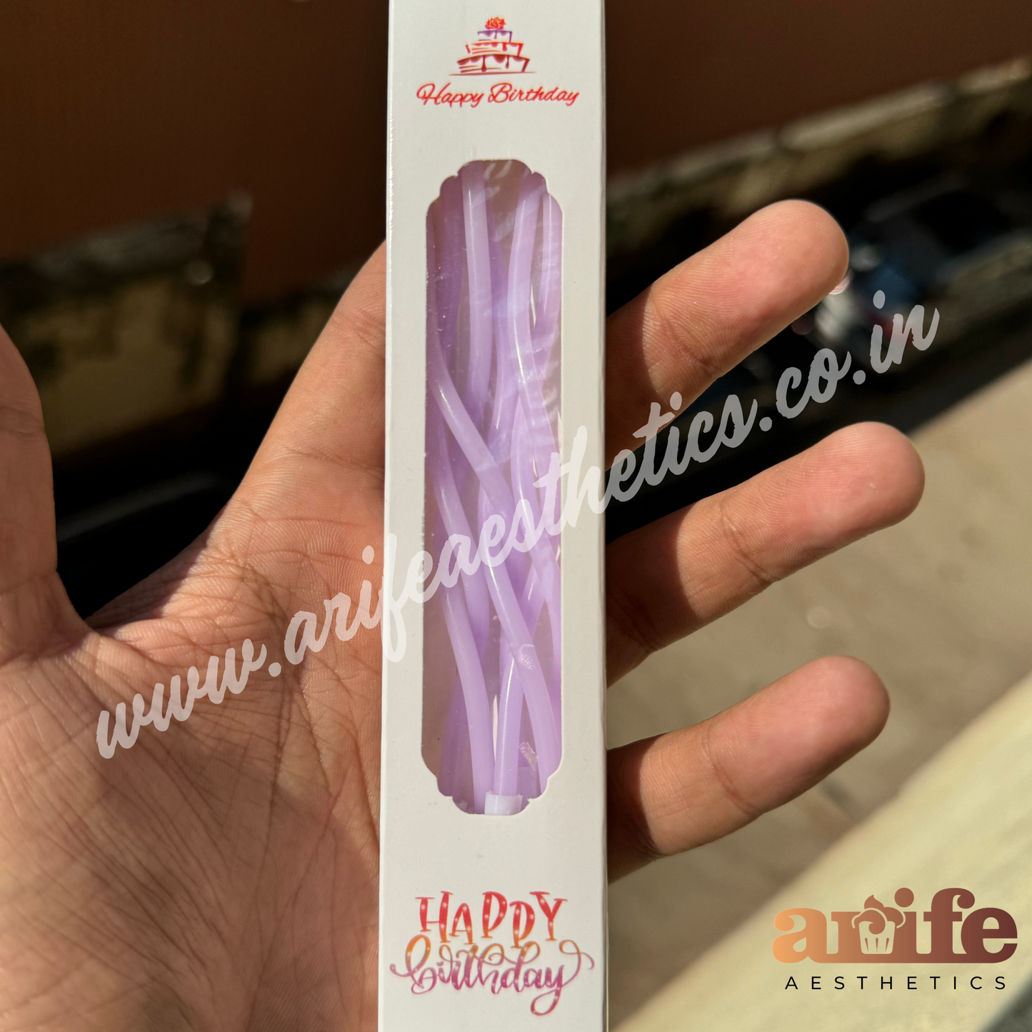 Pastel Purple Twisted Candles