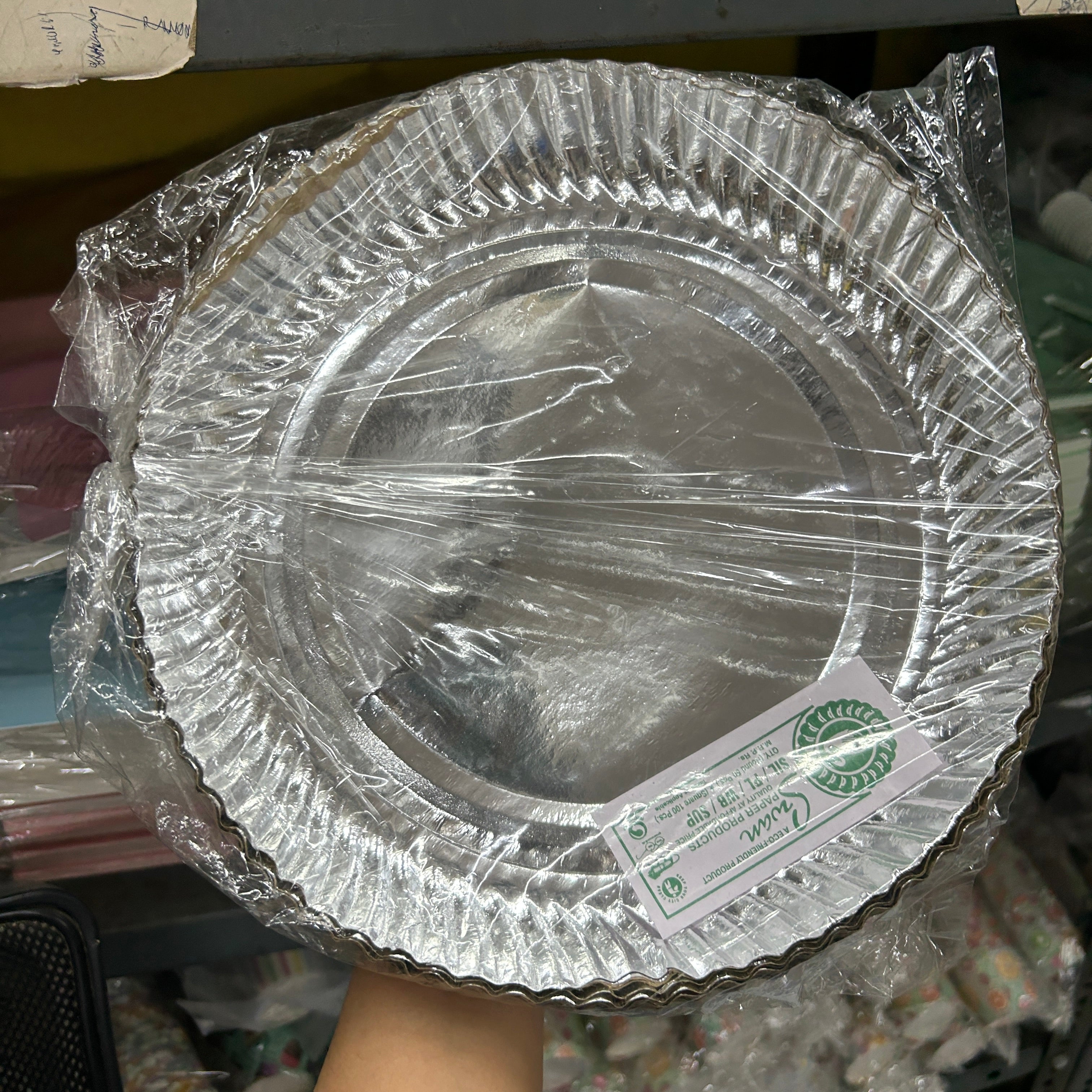 Ganpati Gathering Essentials - 10inch Swan Disposable Plate (48pcs)