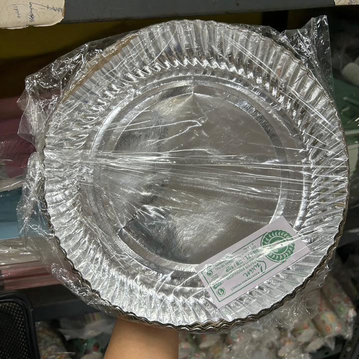 Ganpati Gathering Essentials - 10inch Swan Disposable Plate (48pcs)