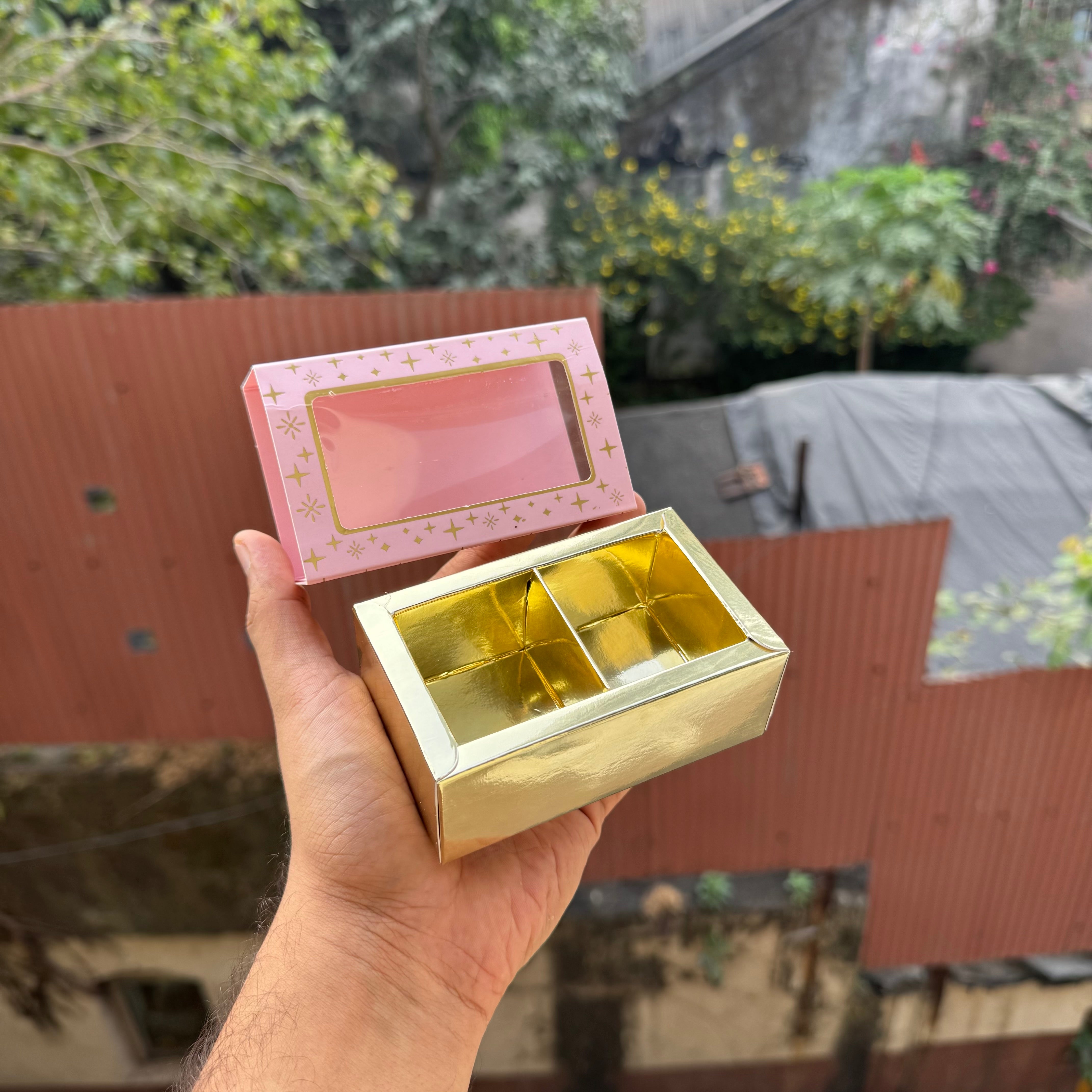 Two Laddoo Premium Box (10pc) | Pink