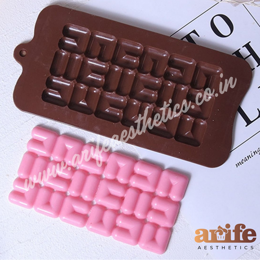 Jigsaw Bar Designer Silicon Chocolate Brown Mould